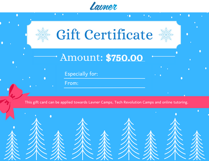 Lavner Education Gift Card - $750